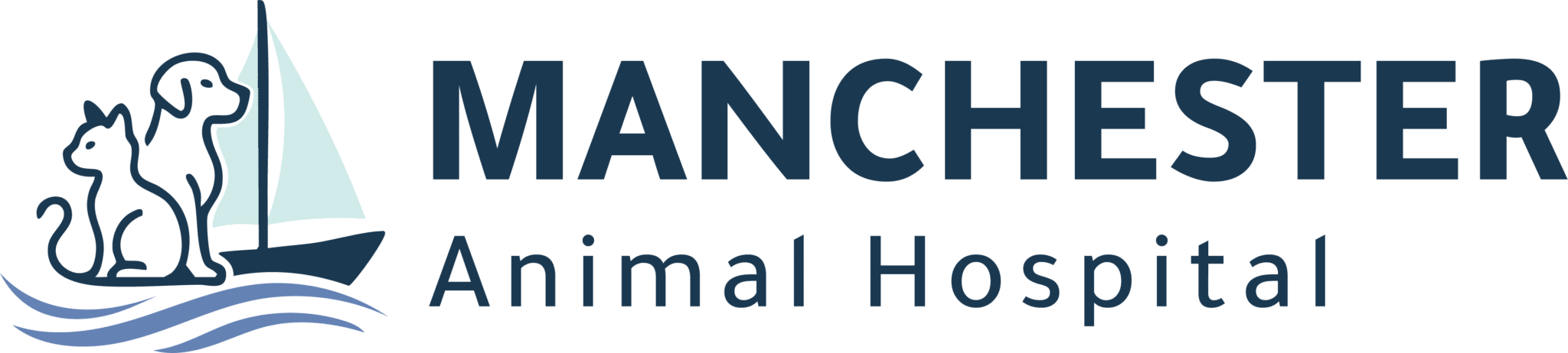 horizontal logo for manchester animal hospital