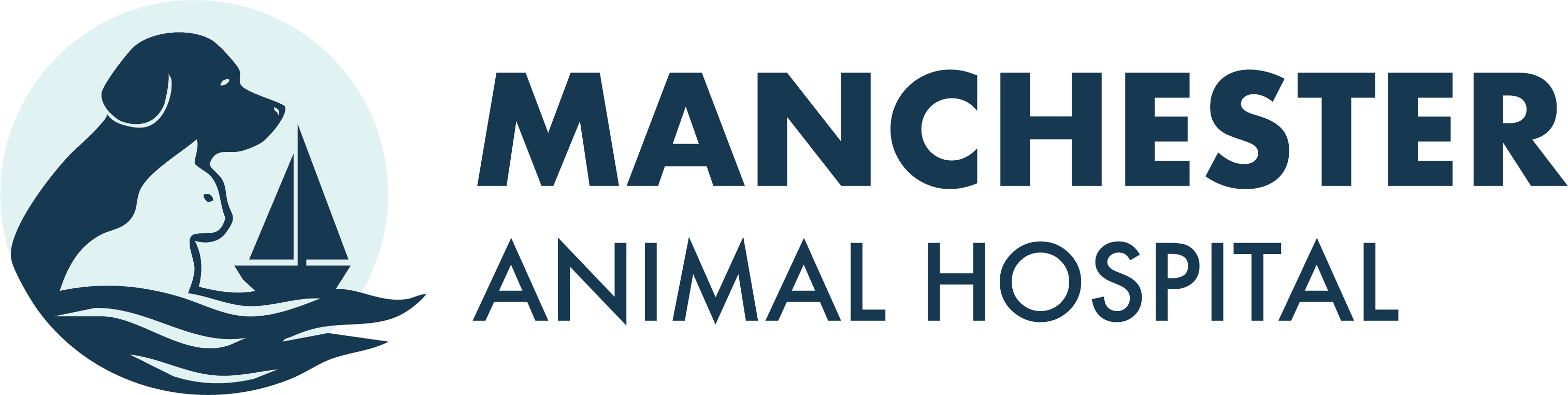 horizontal logo for manchester animal hospital